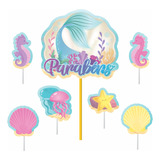 Topo Topper Decoração De Bolo E V A Festa Sereia