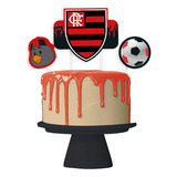 Topo Topper Decoração De Bolo Festa Flamengo