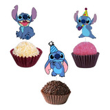 Topper Doces Stitch Parabéns Aniversário Festa Tag