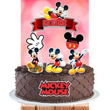 Topper Topo Bolo Personalizado C Nome E Idade Mickey