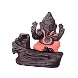 TOPPERFUN Incensário Cerâmico Decoração De Diwali Estátuas De Suporte De Incenso De Elefante Ornamento Elefante Hindu Suporte De Incenso De Refluxo Sudeste Da Ásia Ídolo Incensario