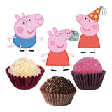 Toppers Doces Pepa Pig Aniversário Festa Tag
