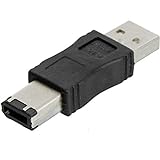 Toptekits Firewire IEEE 1394 6 Pinos Macho Para USB A Macho Conversor Adaptador M M
