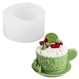 TOPYS Carta Feliz Natal Em Forma De Xícara De Café Moldes De Vela Castiçal Molde De Silicone Bolo Criativo DIY Fondant Molde De Gesso Feito à Mão Sabão Para Decoração De Casa Presentes TOPYS 20221117