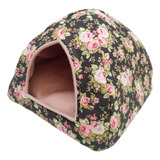 Toquinha Porquinho Da India Hamster Preto Estampa De Rosas