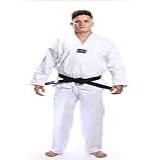 Torah Dobok Taekwondo Reforçado Gola Branca
