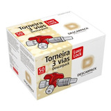 Torneira 3 Vias Vermelha Luer Lock Descarpack Cx C 50un