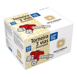 Torneira 3 Vias Vermelha Luer Slip Descarpack Cx C 50un
