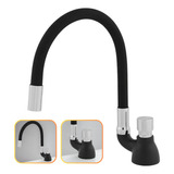 Torneira Automática Lavatório Preto Bica Móvel Silicone
