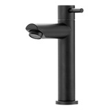 Torneira Banheiro Inox Escovado Baixa Amazonas Preto Acabamento Fosco