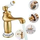 Torneira Banheiro Misturador Monocomando Bancada Vintage Provençal Bronze - Modelo Provence