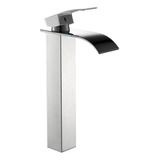 Torneira Banheiro Monocomando Cascata Bica Alta Acabamento Cromado Cor Cinza