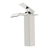 Torneira Banheiro Monocomando Cascata Bica Alta Cromada Acabamento Cromado Cor Prateado