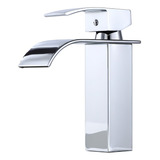 Torneira Banheiro Monocomando Cascata Quadrada Orion Cromada Acabamento Brilhante Cor Cromado