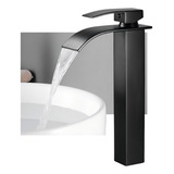 Torneira Banheiro Monocomando Preto Cascata Lavabo Bica Alta Acabamento Fosco