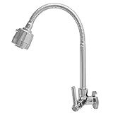 Torneira Base Redonda Parede Base Abs Cano Goumert