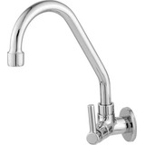 Torneira Bica Móvel De Cozinha Parede Alavanca 1 4 Inox Acabamento Cromada Cor Prateado