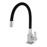 Torneira Color Preta Square Tubo Silicone Flexivel 4168 C70