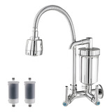Torneira Com Filtro Gourmet Pia Cozinha De Parede Metal Inox