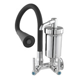 Torneira Com Filtro Gourmet Pia Cozinha De Parede Metal Inox