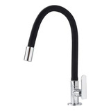 Torneira Cozinha Articulável Flexivel Com Arejador Texfine Monocomando Preto Fosco Para Pia E Bancada