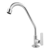 Torneira Cozinha Metal Inox Mesa Bancada Bica Móvel Cromada Acabamento Brilhante Cor Prateado