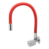Torneira Cozinha Parede Gourmet Mangueira Colorida Flexível Cor Vermelho C40