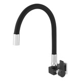 Torneira Cozinha Parede Quadrada Gourmet Luxo Black Edition
