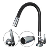 Torneira De Cozinha Bancada Pia Gourmet Flexível Móvel Para Agua Fria Grande Articulada Maleável Mangueira Rotativa Giratória Extensível Simples Pressão Moderna Plástico Esperta Arejador Resistente