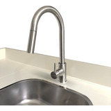 Torneira De Cozinha Escovada Inox 304 Água Quente Fria Mesa
