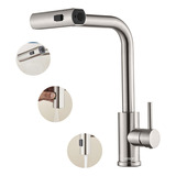 Torneira De Cozinha Gourmet Inox Escovado Lof v Cor Prateado