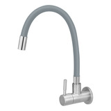 Torneira De Cozinha Inox Parede Flexível Gourmet Cinza gray