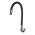Torneira De Parede Texfine Flexivel Monocomando Reto Pia Cozinha Luxo Articulável Preto Fosco Com Arejador