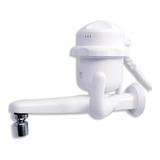Torneira Elétrica Fame Parede Reta Cozinha 220v 5400w Quente Acabamento Branco Frequência 60 Hz
