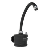 Torneira Elétrica Para Cozinha De Parede Agua Quente Cor Preta cromada 127v 4800w