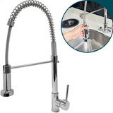 Torneira Flexível Gourmet Bancada Cozinha Inox Cromado Alta
