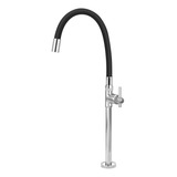 Torneira Flexível Mesa Cozinha Gourmet Bica Alta Preta Black