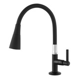 Torneira Gourmet Alpha Hidrometais Cozinha Bancada Tubo Flexível Cônica 2 Jatos Preta Acabamento Cor Preto Marca