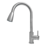 Torneira Gourmet Cozinha Inox Escovado Monocomando Alta Mesa