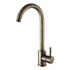 Torneira Gourmet Cozinha Misturador Monocomando Aço Inox Acabamento Escovado Cor Antigo Bronze