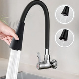 Torneira Gourmet Luxo Flexível Cozinha Parede 2 Jatos Pia Cor Preto Marca Sport Show