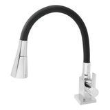Torneira Gourmet Mesa Color Preta Flexível 2 Jatos Luxo Cor Preto