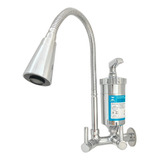 Torneira Gourmet Metal Inox C Filtro Parede Cozinha 38810 Acabamento Brilhante Cor Prateado