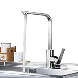 Torneira Gourmet Prata Para Cozinha Slim Com Função Misturador Monocomando Temperatura água Quente E Fria + Kit Mangueira