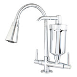 Torneira Inox Metal Filtro Gourmet Cozinha Cuba Pia Bancada