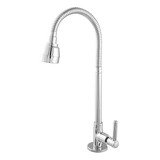 Torneira Metal Inox Gourmet Pia Cozinha Luxo De Parede