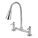 Torneira Misturador Cozinha De Mesa Gourmet Cone Duplo Jato