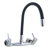Torneira Misturador Gourmet Promoção Preto C61 Parede 1 4v