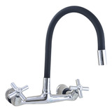 Torneira Misturador Gourmet Promoção Preto C64 Parede 1 4v