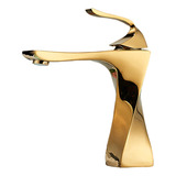 Torneira Para Banheiro Bancada Monocomando Misturador Lavabo Pia Bica Baixo Luxo Dourado